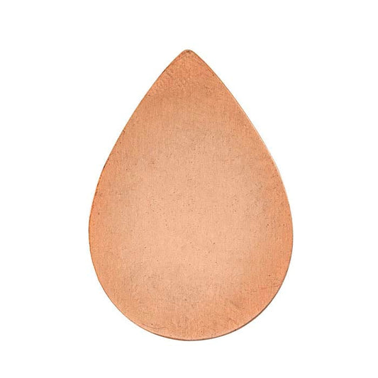 Copper 35 x Teardrop Stamping, 0.51mm