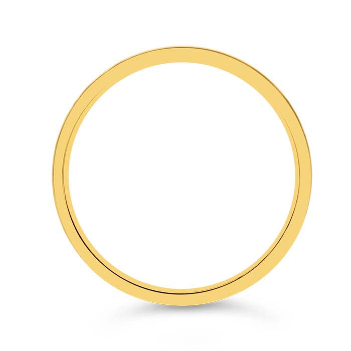 Nordt 14K Yellow Gold Flat Comfort Fit Lightweight Wedding Band