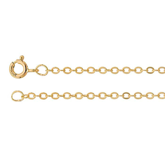 14/20 Yellow Gold-Filled Flat Oval Cable Chain