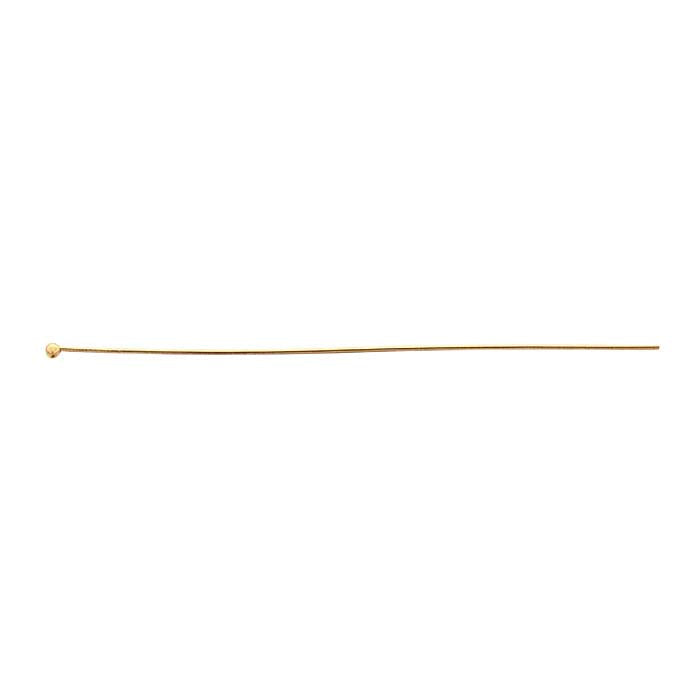 14/20 Yellow Gold-Filled Ball Head Pin, 0.40mm, 1/2-Hard