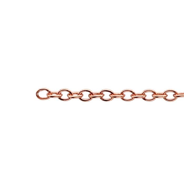 Copper Flash-Plated Oval Cable Chain, 6.1 m. Spool