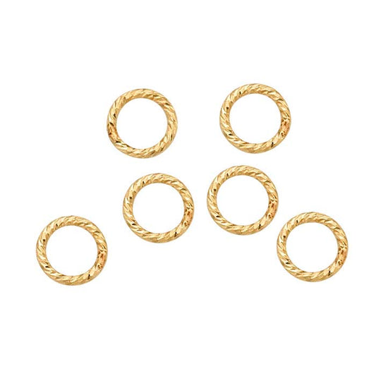 14/20 Gelbgold gefüllter 3,5 mm runder, funkelnder geschlossener Ring