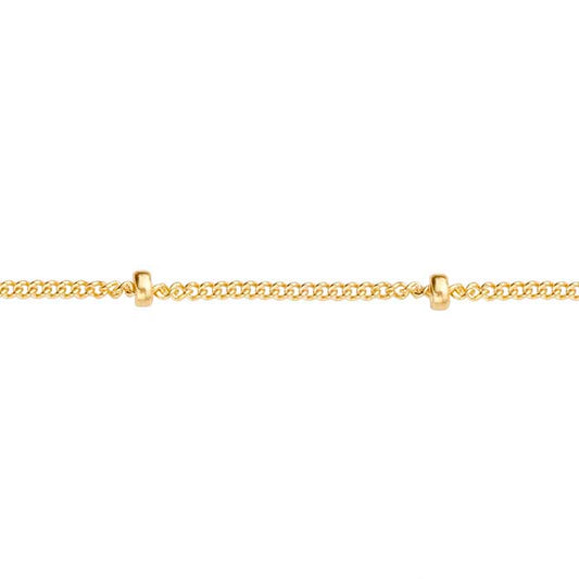 14/20 Yellow Gold-Filled Curb Chain with Beads