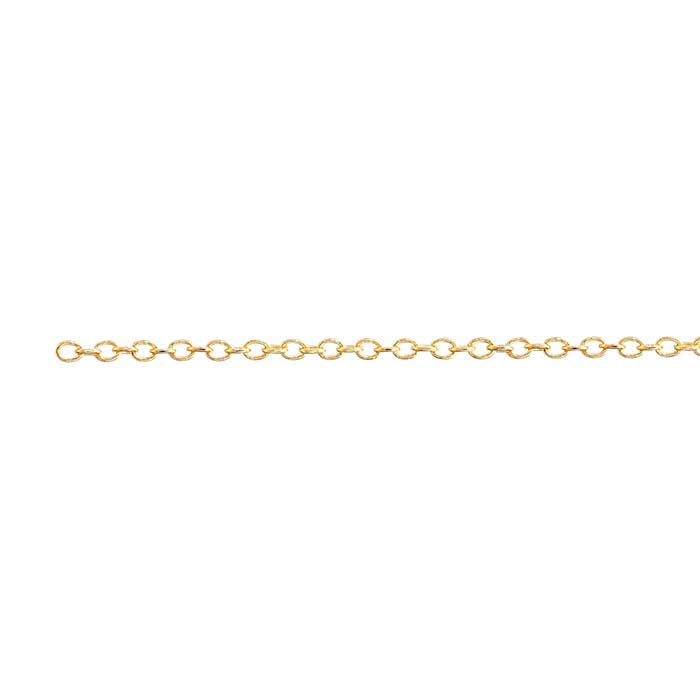 14K Yellow Gold Oval Cable Chain