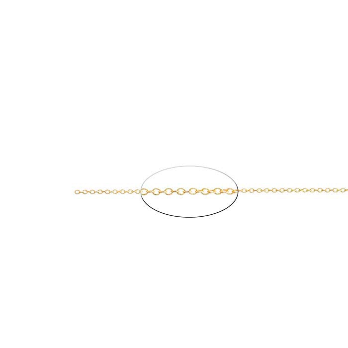14K Yellow Gold Oval Cable Chain