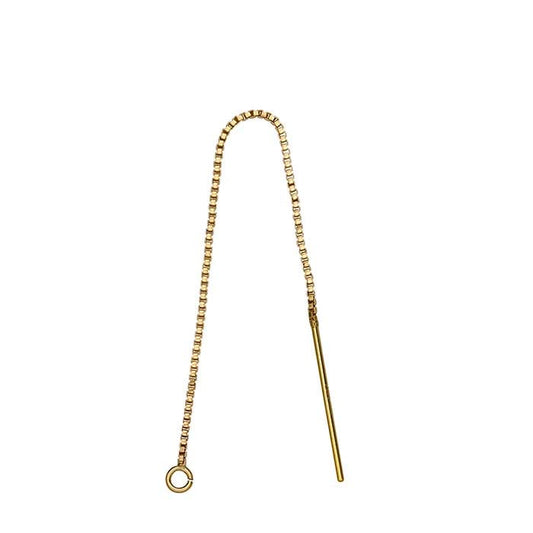 Box Chain Ear Thread with Open Ring
