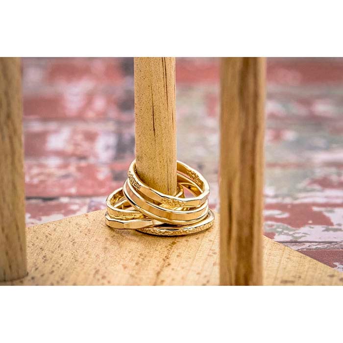 14/20 Yellow Gold-Filled Round Wire Stackable Ring