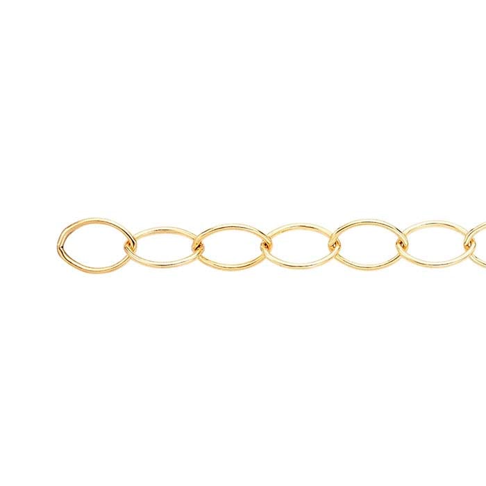 14K Yellow Gold Oval Cable Chain