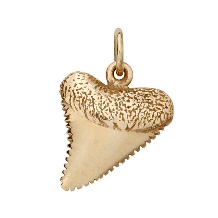 Bronzener 3D-Haifischzahn-Anhänger