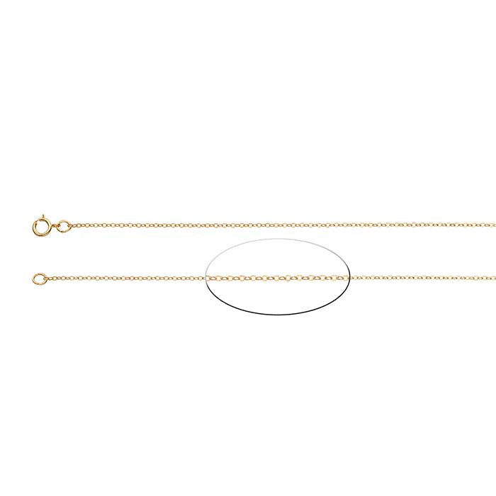 14/20 Yellow Gold-Filled Lightweight Flat Oval Cable Chain