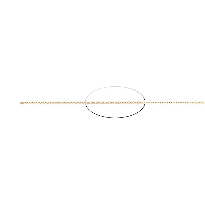 14/20 Yellow Gold-Filled Lightweight Flat Oval Cable Chain