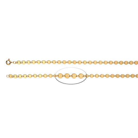 14/20 Yellow Gold-Filled Flat Circle Link Chain