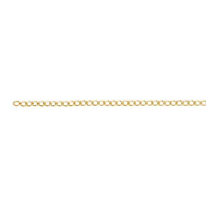 14K Yellow Gold Curb Chain