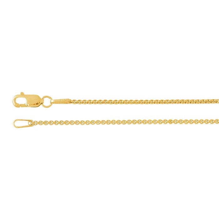 14K Yellow Gold Rounded Box Chain