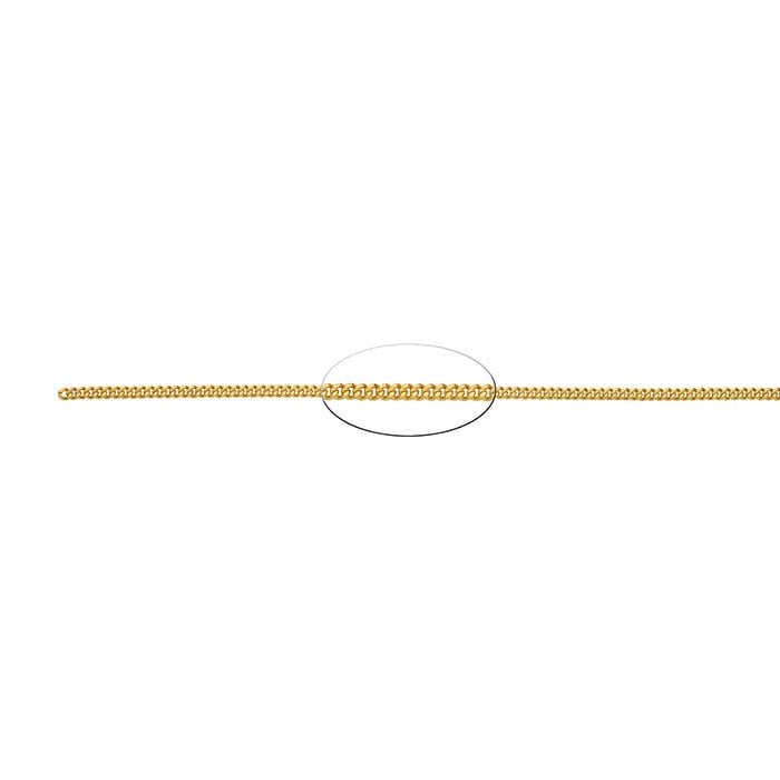 14K Yellow Gold Diamond-Cut Curb Chain