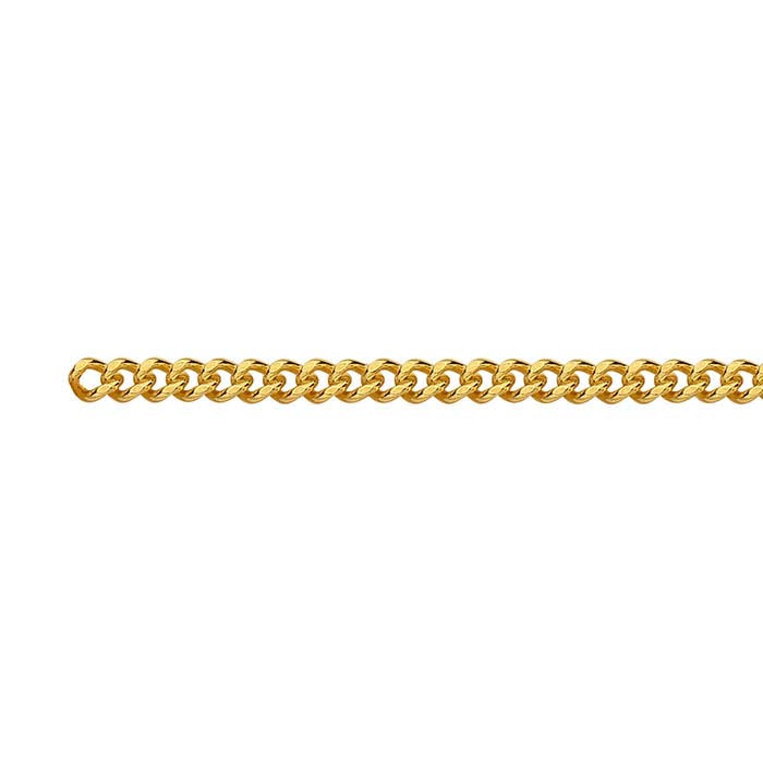 14K Yellow Gold Diamond-Cut Curb Chain