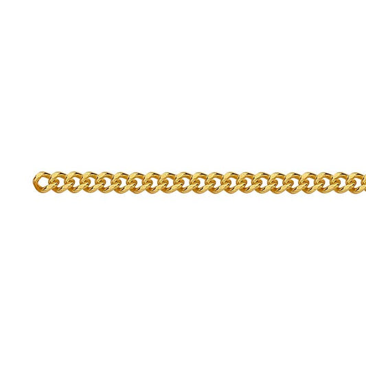 14K Yellow Gold Diamond-Cut Curb Chain