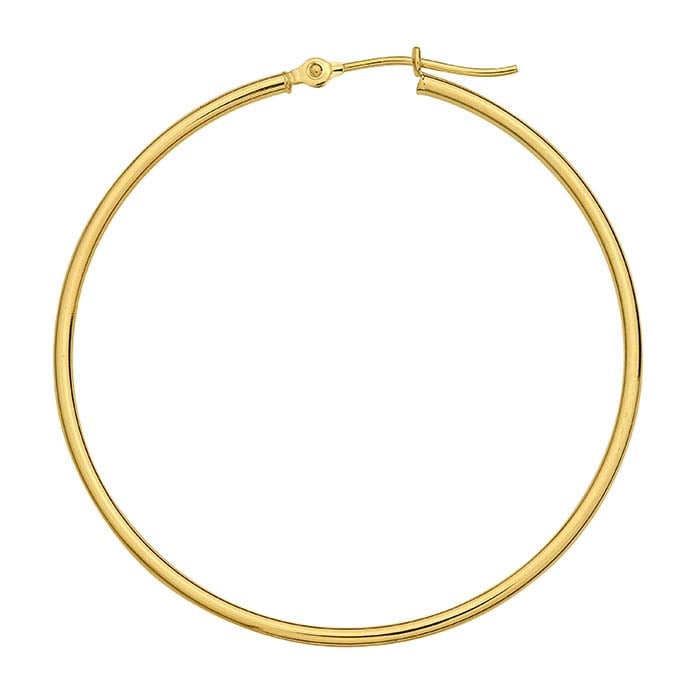14K Yellow Gold Hoop Earring