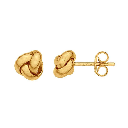 14K Yellow Gold Knot Earrings
