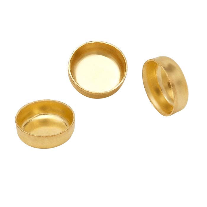 14/20 Yellow Gold-Filled Round Bezel Cup Setting
