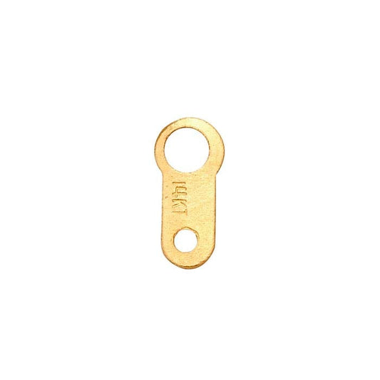 14K Yellow Gold 5.8 x "14KT" Stamped Chain Tag