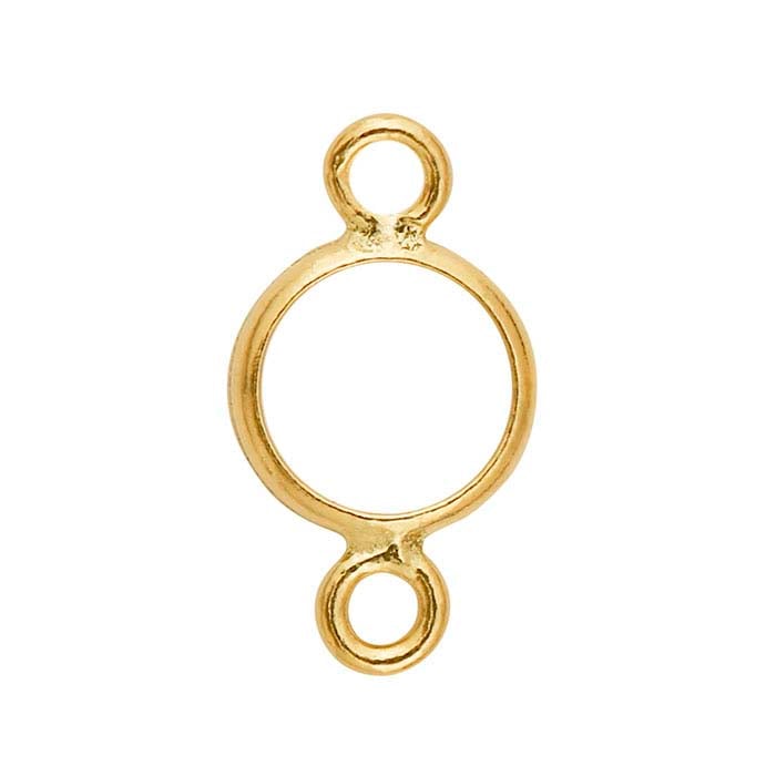 14K Yellow Gold Round Link Component Mounting