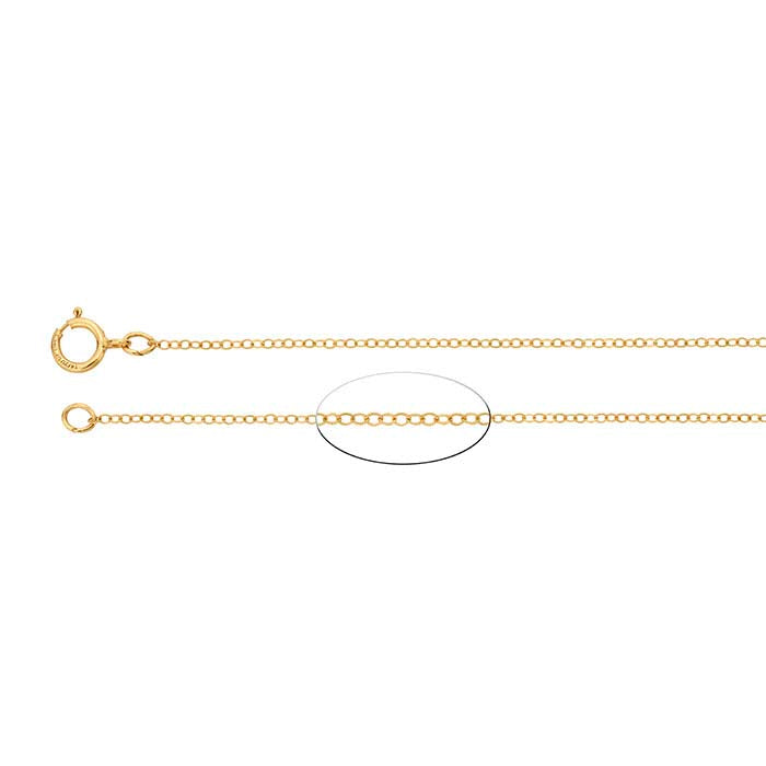 14/20 Yellow Gold-Filled Flat Oval Cable Chain