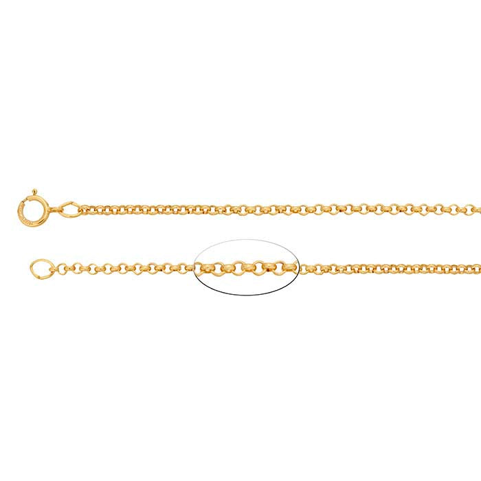14/20 Yellow Gold-Filled Round Rolo Chain