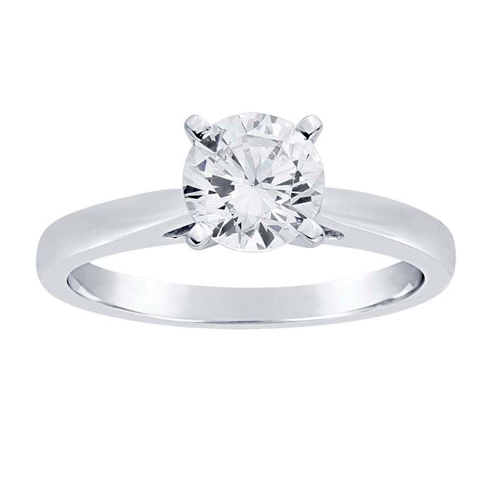 حامل خاتم خطوبة دائري بوزن 1 قيراط من البلاتين