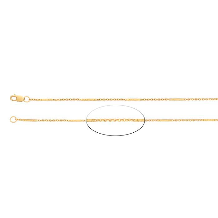 14/20 Yellow Gold-Filled Cable Chain with Bar Accents