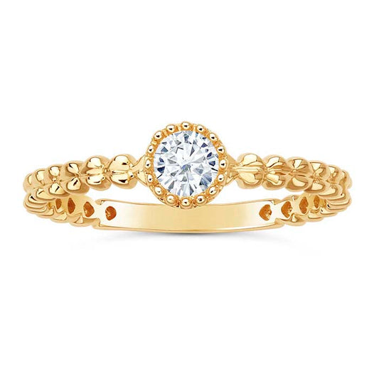 14K Yellow Gold Round Ring Mounting