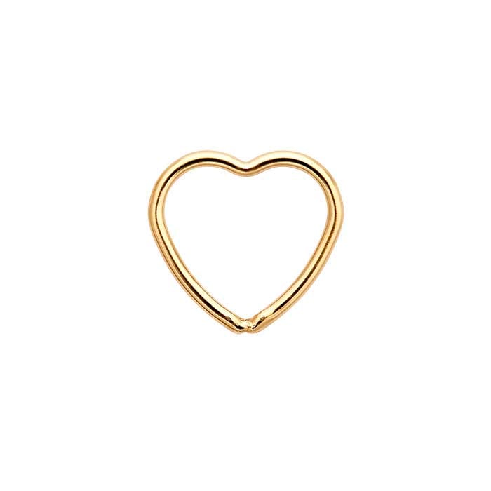 Composant cœur ouvert en or jaune 14/20 rempli