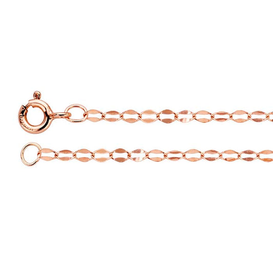 14/20 Rose Gold-Fillled Dapped Oval Cable Chain