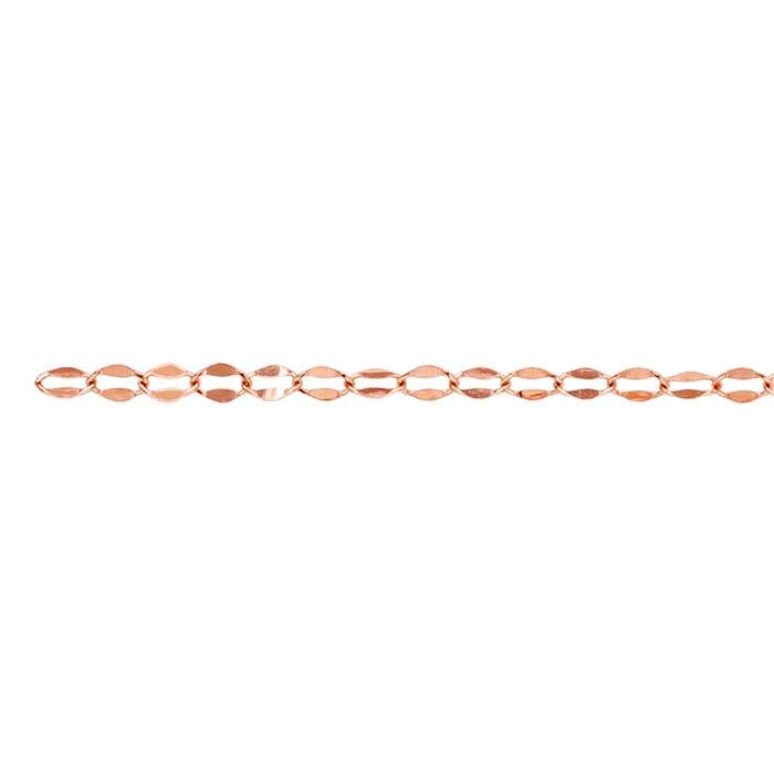 14/20 Rose Gold-Fillled Dapped Oval Cable Chain