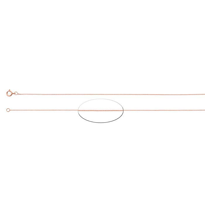 14K Rose Gold Venetian Box Chain