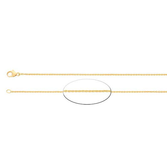 14K Yellow Gold Rectangle Cable Chain