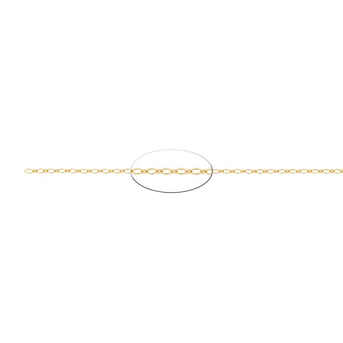 14K Yellow Gold Oval Long & Short Chain
