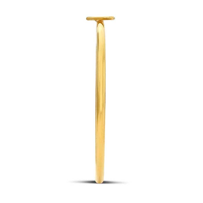 خاتم قابل للتكديس على شكل قلب من الذهب الأصفر المطلي 14/20