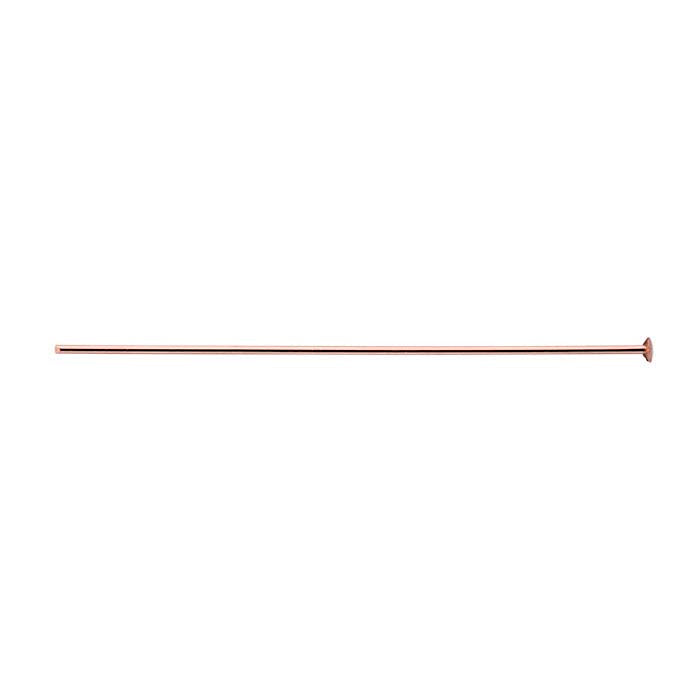 14/20 Rose Gold-Filled Domed Head Pin, 0.40mm, 1/2-Hard