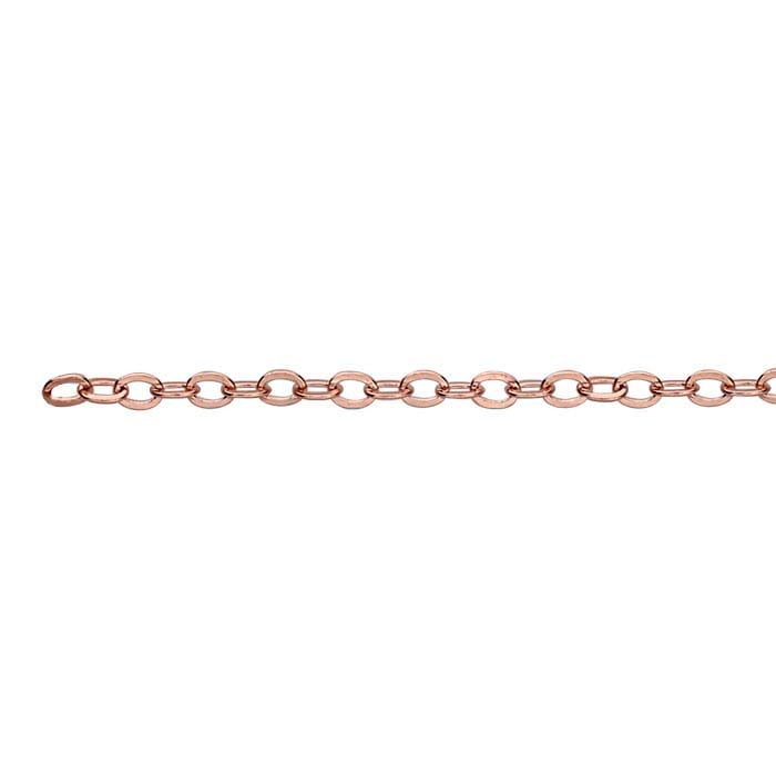 14/20 Rose Gold-Filled Flat Oval Cable Chain