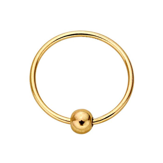 Hoop Earring with Bead