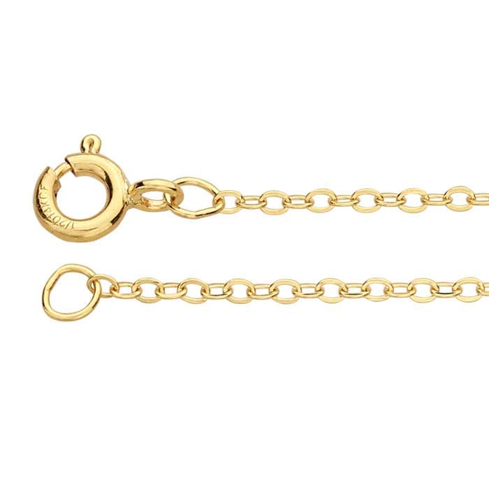 14/20 Yellow Gold-Filled Flat Oval Cable Chain