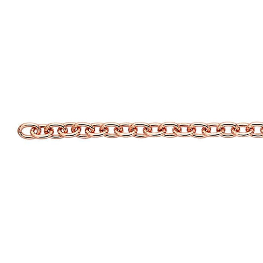 Copper Oval Cable Chain, 6.1 m. Spool