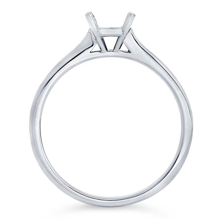 14K White Gold .5-Ct. Round Semi-Mount Engagement Ring Mounting