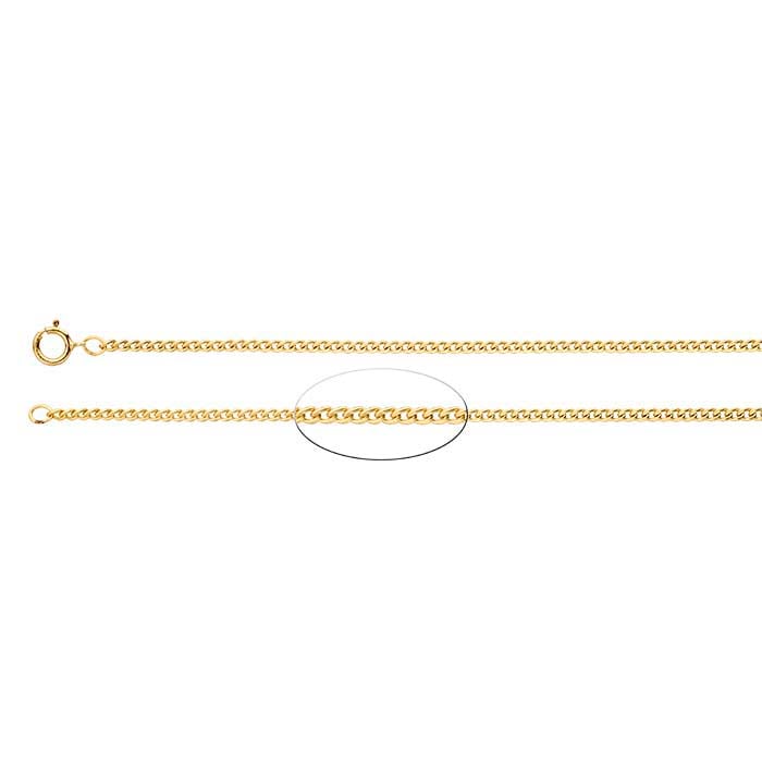14/20 Yellow Gold-Filled Flat Curb Chain