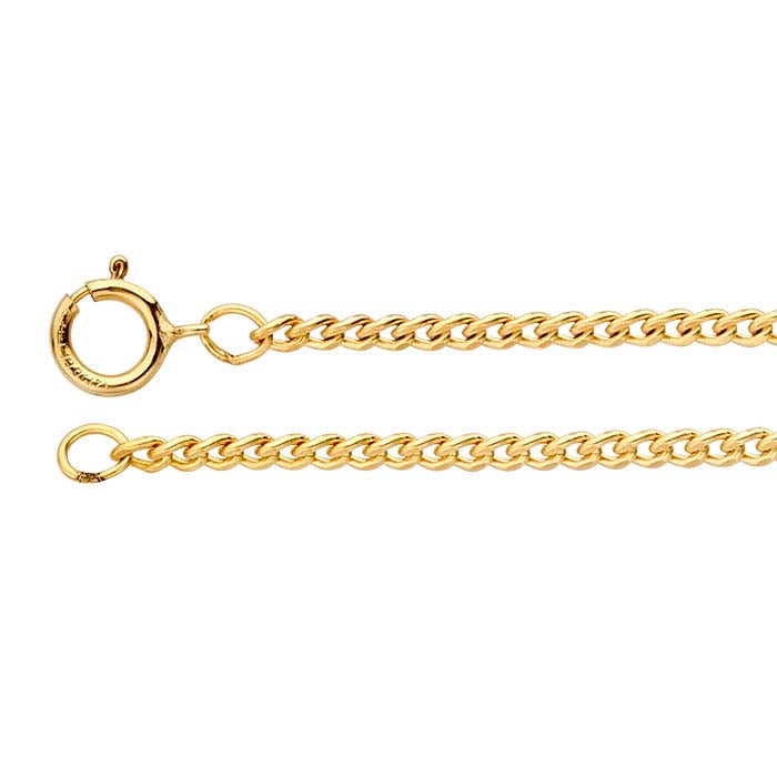 14/20 Yellow Gold-Filled Flat Curb Chain
