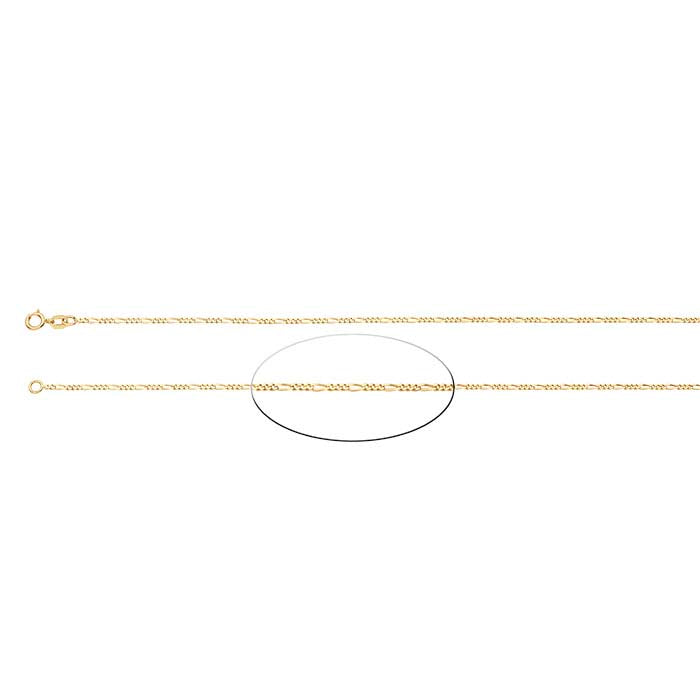 Diamond-Cut Figaro Chain