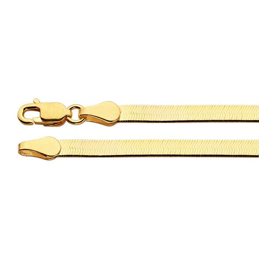 14K Yellow Gold Herringbone Chain