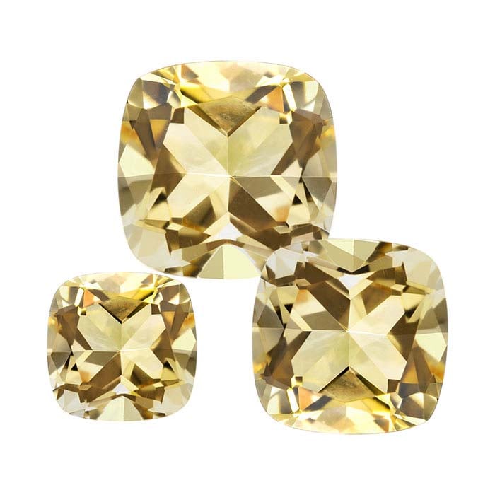 Citrine Cushion Faceted Gemstone