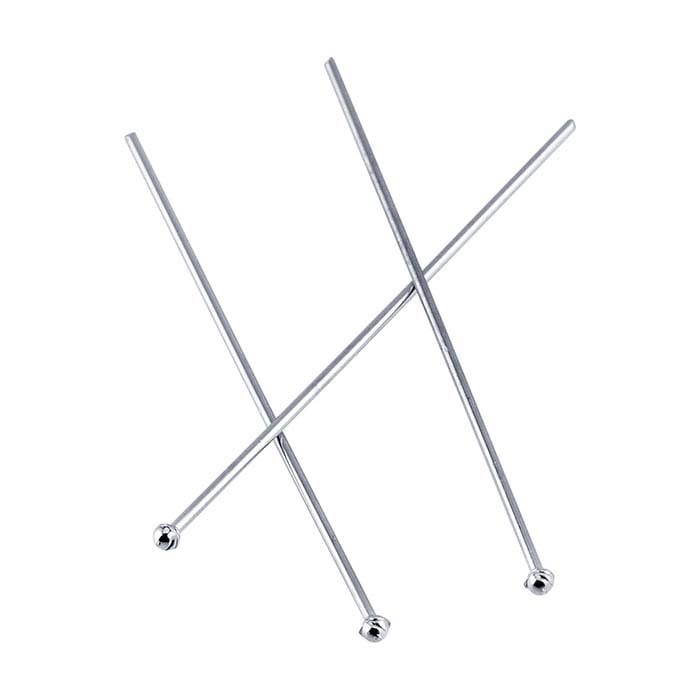 Καρφί με κεφαλή σφαίρα 38,1mm από ορείχαλκο με λευκή επίστρωση, 1/2-Σκληρό